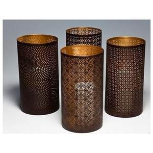 Portavelas votivo de codicia de metal de forma redonda de Navidad elegante con tarro de hierro para decoraciones del hogar y cumpleaños - Product Image 5