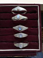 Nouvel Arrivage Bracelet Manchette en Argent Sterling 925 Plaqué Argent Vieilli Fait Main Motif Ethnique Népalais Onyx Tibétain pour Anniversaire et Fête