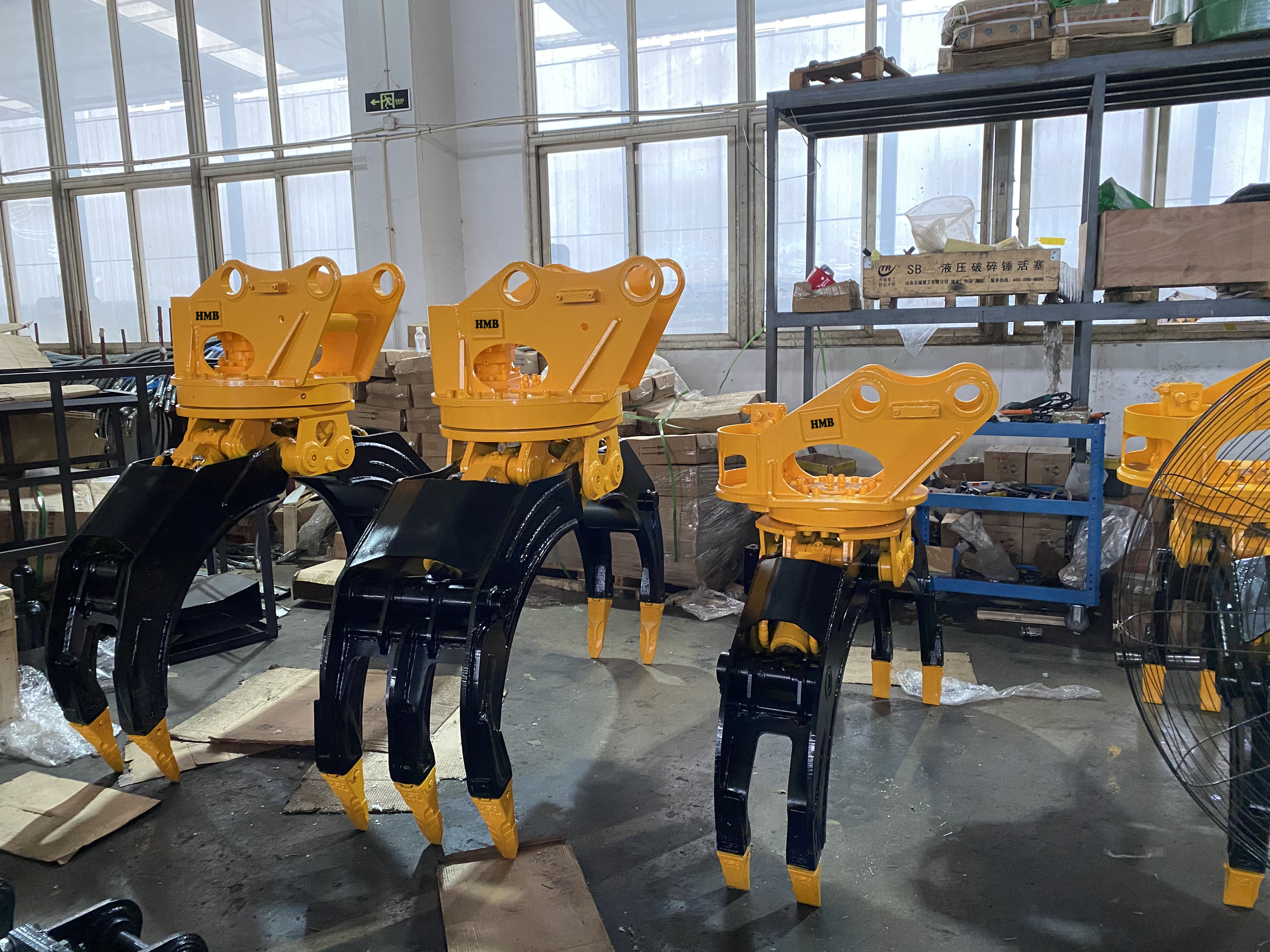 Q345B Excavator Peel Grab Steel Scrap Grapple 360 Degree Rotation Hydraulic