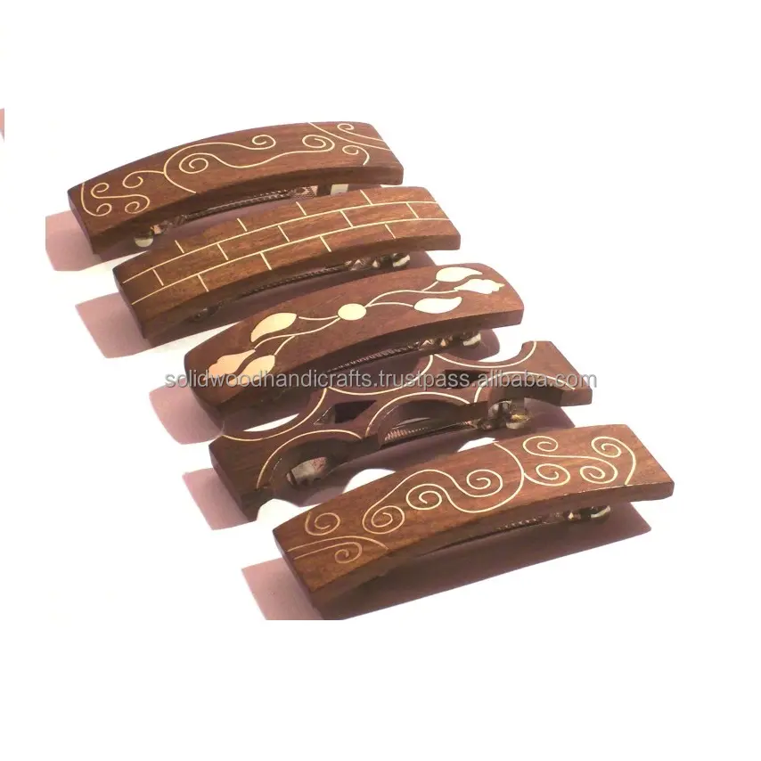 WOODEN HANDICRAFTS WOODEN HAIR CLIPS/NEW ARRIVAL CREATIVE WOODEN HAIR CLIP WITH HIGH QUALITY