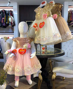 Vestido de Encaje con Bordado y Diadema, el Mejor Diseño para Niña, Vestido Elegante de la Mejor Calidad para Niñas - Product Image 2