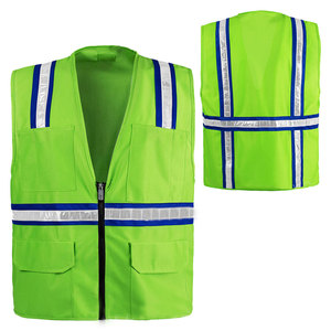 Hi Viz เสื้อกั๊กเซฟตี้เสื้อกั๊กสำหรับใส่ทำงาน,เสื้อกั๊กเพื่อความปลอดภัยสะท้อนแสง CE มองเห็นได้ดี - Product Image 4