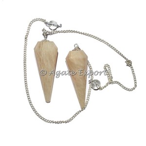 Pendule à facettes en pierre naturelle semi-précieuses, 6mm, jaspe, vente en gros - Product Image 3