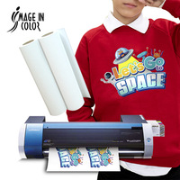 Papel de Transferencia Térmica HTP Roll Eco Solvent, Vinilo PU Suave para Ropa, Imprimible para Camisetas