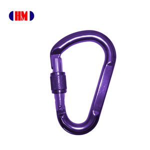 Outdoor Sports Hook Safe Rescue Fall Protect D Shaped Screw Lock Aluminum Climbing Carabiner - Product Image 2