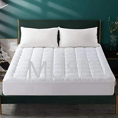 Customized Mattress Pad Pillow Top Mattress Cover Quilted Fitted Mattress Protector Cotton Top 8-21" Deep Pocket Cooling