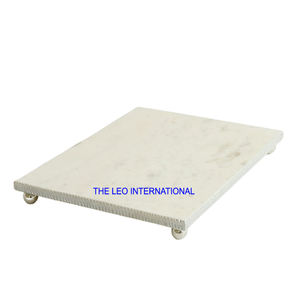 Plateau de service en aluminium plaqué argent de forme ronde Style fantaisie Luxe fait à la main Vente à chaud Excellente qualité - Product Image 2