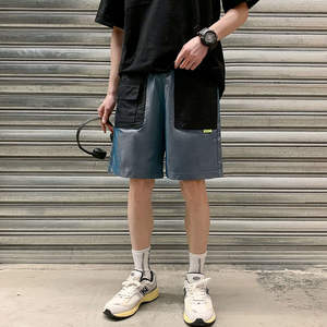 <b>Mens</b> Colorblock <b>Utility</b> <b>Shorts</b> Streetwear Multi Pocket Drawstring Waist Loose Fit Summer Casual Trendy Fashion <b>Shorts</b> - Product Image 3