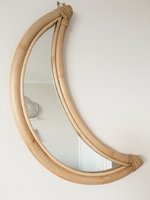 Miroir mural en rotin ovale de taille personnalisée miroirs décoratifs à cadre en rotin canne naturelle pour la décoration intérieure + 84947900124