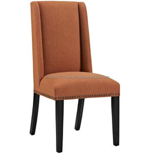 Modern Industrial Style Solid Wood Faux <b>Leather</b> Dining <b>Chair</b> Carved Upholstered Seat <b>for</b> Home Apartment Workshop or Mall Use - Product Image 1