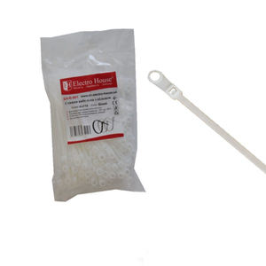 Gran oferta, bridas de nailon blancas de alta calidad con cremallera con anillo, bridas de plástico autoblocantes multifuncionales y 5mm de 4mm, sin halógenos - Product Image 1