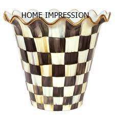 Pots et jardinière décoratifs artisanaux modernes en émail et en or pour plantes en métal faites maison pour les fournisseurs de gros - Product Image 5