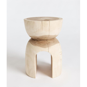 Taburetes de madera maciza para bar, sillas de tocón para comedor - Product Image 5