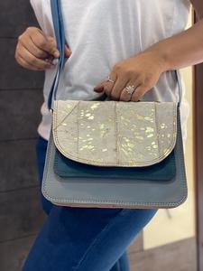 กระเป๋าสะพายคาดลำตัวหนังวัวโลหะทำด้วยมือดีไซน์หรูหราของผู้หญิงกระเป๋าถือหนังแท้แท้ - Product Image 3