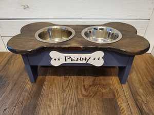 Handmade Stainless Steel XL Feeder <b>Bowl</b> with <b>Wooden</b> <b>Stand</b> High Quality Stylish Feeding Solution for <b>Dogs</b> and Cats - Product Image 4