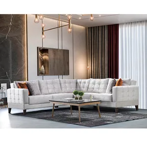 Современный l-образный диван ELA для современной гостиной, Сделано в Турции, фабрика OEM