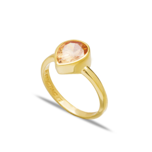 ซิทรินหินวางรูปร่างคลัสเตอร์แหวนขายส่ง Handcrafted 925เงินสเตอร์ลิงผู้หญิงเครื่องประดับสำหรับผู้หญิง - Product Image 1