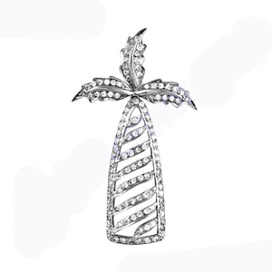 Women's Fine Pendant Unique Tree Style Blue Cubic Zirconia Original Sterling <b>Silver</b> 925 Fashion Jewelry - Product Image 2