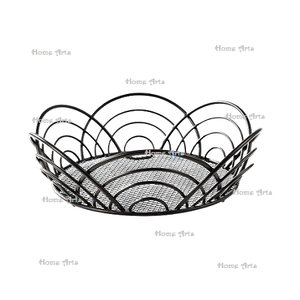 Fabulous Design Black Color Basket Superior Quality Wrought Iron <b>Vegetables</b> <b>Storage</b> Basket <b>For</b> <b>Kitchen</b> Accessories - Product Image 6