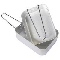 Boîte à lunch SUPER FORCE, 2 pièces, aluminium argenté, logo personnalisé, formes rectangulaires/carrées/ovales, 250-400g, standard/personnalisé