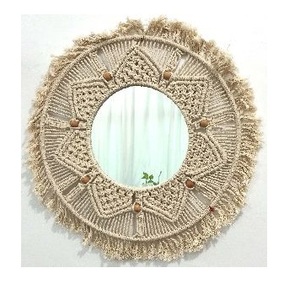 Miroirs muraux en coton tissés, Mandala, style Boho, tenture murale, au meilleur prix - Product Image 6