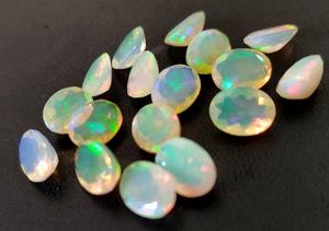 Opale éthiopienne naturelle ovale 3x4mm à 6x8mm, de qualité supérieure, ovale à facettes - Product Image 2
