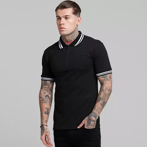 Polo de algodón 100% personalizado para hombre, camisa de manga corta de color, ajustada, de varios colores - Product Image 4