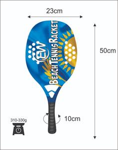 Raquettes de beach tennis personnalisées en carbone et fibre de verre, avec vos logos, combinaisons de couleurs, poids 310-330g, longueur 50cm - Product Image 2