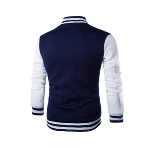 Chaqueta de béisbol informal para hombre y mujer, chaqueta personalizada de algodón y poliéster, venta al por mayor - Product Image 6