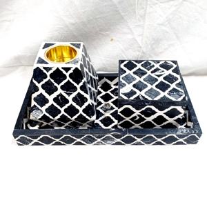 ถาดเสิร์ฟหอยมุกฝังผลิตภัณฑ์งานฝีมือจากธรรมชาติสำหรับบาคูร์และเตาอู๊ดของขวัญ - Product Image 6