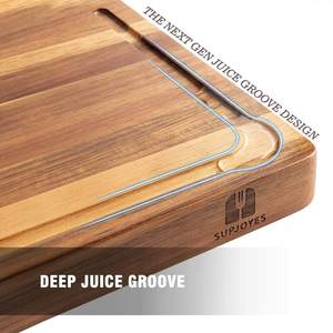 ถาดเสิร์ฟไม้กระถินเทศสีน้ำตาลธรรมชาติทรงสี่เหลี่ยมผืนผ้าขนาดใหญ่พิเศษ รุ่น KSN-TY-01 ลายไม้บล็อกเนื้อแข็งแบบผิวผิววอลนัท สำหรับใส่ขนมปัง - Product Image 3