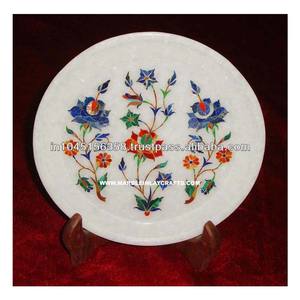 Marbre Fleur Marqueterie Antique Plaque Décoratifs pour La Maison - Product Image 1