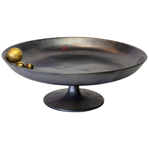 Couvercle en bois avec bol en métal, plat de qualité supérieure - Product Image 3