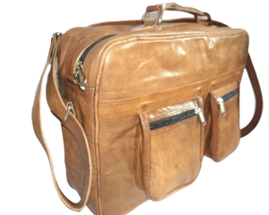 กระเป๋าใส่เอกสารหนังแพะแท้ย้อนยุคออกแบบได้ตามต้องการมีซิปกระเป๋าสะพายไหล่แบบใกล้ชิดกระเป๋าเอกสารสไตล์คลาสสิกสำหรับเดินทางในสำนักงาน - Product Image 2