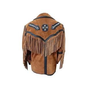 Chaqueta de cuero para hombre, chaqueta gruesa y cálida de invierno con cuello vuelto, estilo vaquero - Product Image 6