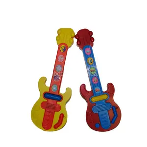 All'ingrosso giocattoli educativi a pulsante per chitarra elettrica giocattolo per bambini giocattoli in plastica Unisex con tasti in plastica