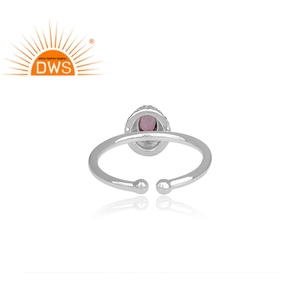 Pink Topaz Gemstone <b>Ring</b> <b>Set</b> Fine 925 <b>Sterling</b> <b>Silver</b> Oval Handmade <b>Ring</b> Wholesaler - Product Image 4