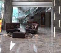 Carreaux de marbre en calcite de qualité export, surface polie, épaisseur 17 mm, découpés sur mesure pour usage hôtelier