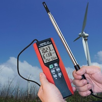 Anemómetro de Hilo Caliente CENTER CENTER 332, Resolución de 0.01m/s, Velocidad de Viento de Inicio de 0.1m/s, Rango de Temperatura de -20~60
