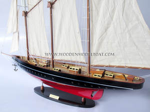 BATEAU MODÈLE EN BOIS PEINT ATLLANTIC Cadeau fantaisie artisanal - Product Image 4