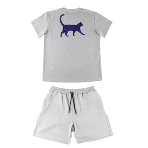 Ensemble t-shirt et Short pour hommes, vêtements de sport de haute qualité, logo personnalisé, Sweat-shirt, séchage rapide et respirant, 100% - Product Image 5