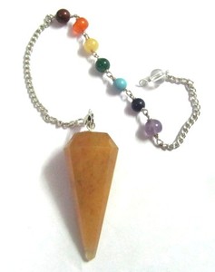 Grossiste de Quartz Doré 12 Facettes Chakra Pendules: Quartz Doré 12 Facettes Chakra Pendules À Vendre - Product Image 1