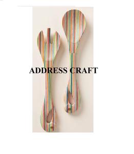 Ensemble de service à salade en bois multicolore, outil de cuisine pour la maison, la cuisine, l'hôtel, le Restaurant, les herbes et les épices, ustensiles de cuisine, cuillère, fourchette - Product Image 3