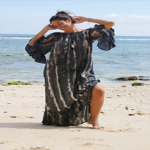 ชุดแมกซี่มัดย้อมสไตล์โบฮีเมียนยาวทรงหลวมแบบคลาสสิกปรับได้ทั้งด้านหน้าและด้านหลัง - Product Image 1