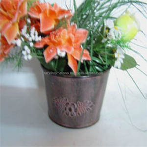Antique Design or poudre enduit métal fer forme ronde décor à la maison support de sol jardinière Pots de fleurs et jardinières - Product Image 2