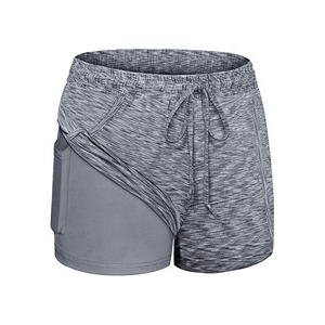 Tous les sports avec logo personnalisé, conception personnalisée et emballage taille élastique double couche Shorts athlétiques pour la salle de sport pour - Product Image 1
