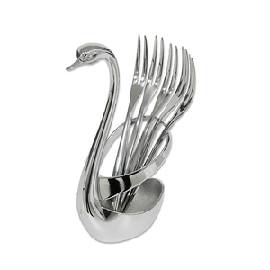 Juego de Cubiertos de Metal con Soporte de Cisne, Varios Tipos de Metal, Hecho en Taiwán - Product Image 1