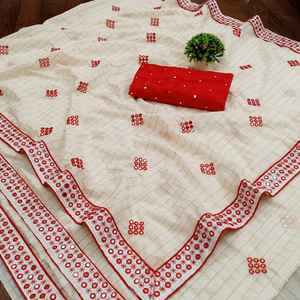 ชุดส่าหรีสตรีอินเดีย,ชุดปาร์ตี้ส่าหรีกระจกชุดเสื้อทำงานส่าหรี - Product Image 6