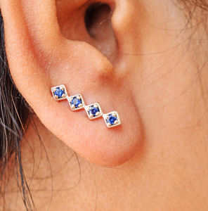 925 argent Sterling fil d'oreille en gros naturel améthyste pierres précieuses boucles d'oreilles minimaliste léger bijoux de mode pour les femmes - Product Image 6