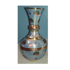 Florero de latón fundido con Sjy, florero de Color azul, vajilla barata, venta al por mayor - Product Image 1